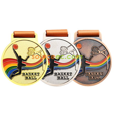 Customization Colorful Basketball Medal Promotional Products