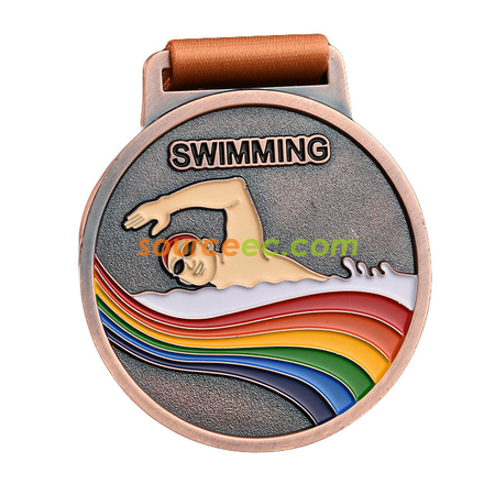 Customization Colorful Swimming Medal Promotional Products