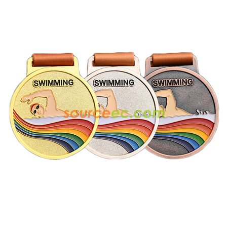 Customization Colorful Swimming Medal Promotional Products