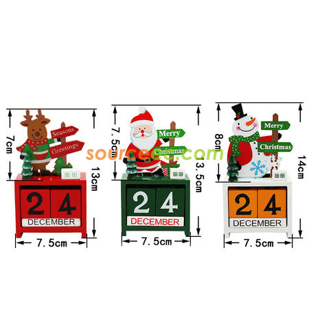 Customization Christmas Wooden Calendar Promotional Products
