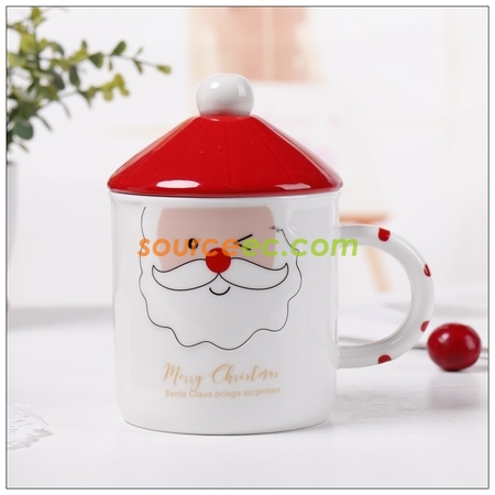 Customization 420ML Christmas Ceramic Mug Promotional Products