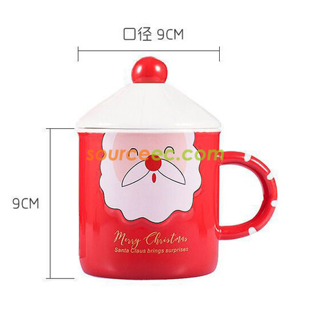 Customization 420ML Christmas Ceramic Mug Promotional Products