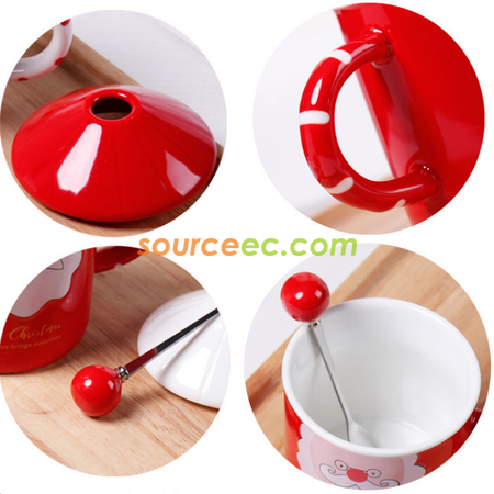 Customization 420ML Christmas Ceramic Mug Promotional Products
