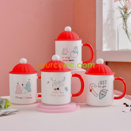 Customization 420ML Christmas Ceramic Mug Promotional Products