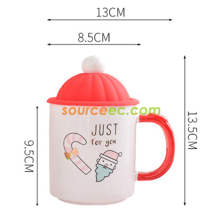 Customization 420ML Christmas Ceramic Mug Promotional Products