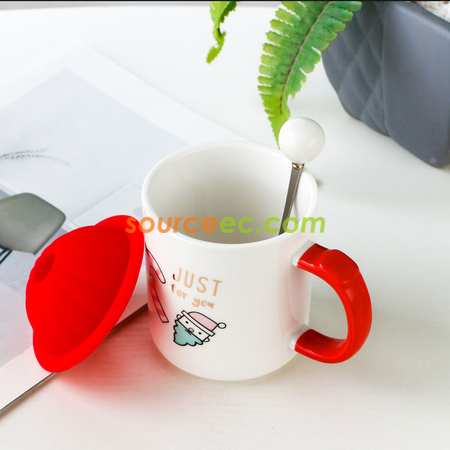 Customization 420ML Christmas Ceramic Mug Promotional Products