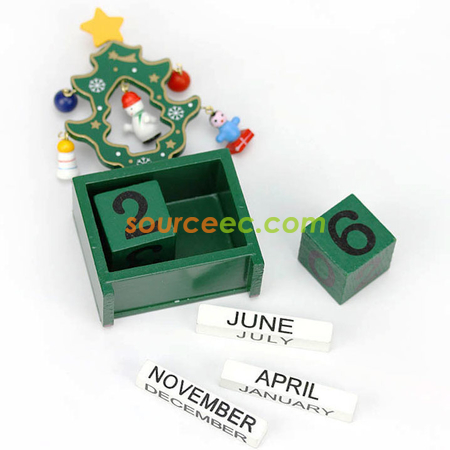 Customization Christmas Tree Wooden Calendar Promotional Products