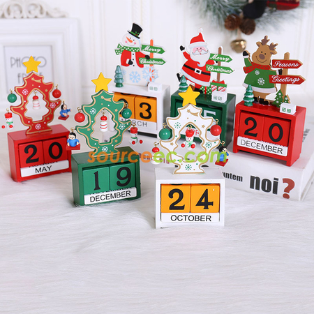 Customization Christmas Tree Wooden Calendar Promotional Products