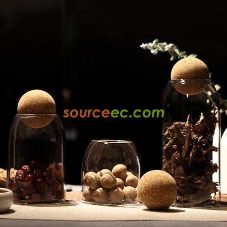 Customization Glass Sealed Jar With Cork Stopper Promotional Products