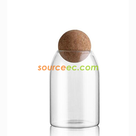 Customization Glass Sealed Jar With Cork Stopper Promotional Products