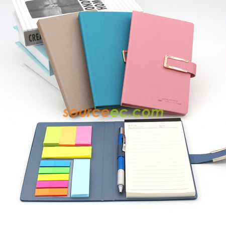 Customization PU Notebook with Sticky Promotional Products