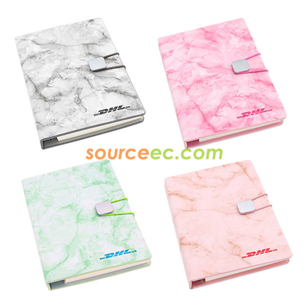 Customization PU Marbled Cover Notebook with Sticky Promotional Products