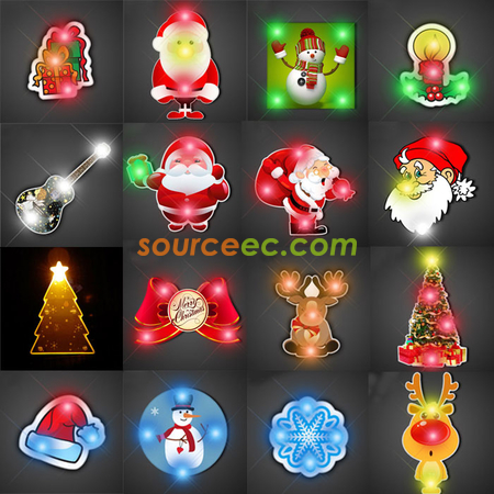 Customization Christmas LED Badge Promotional Products