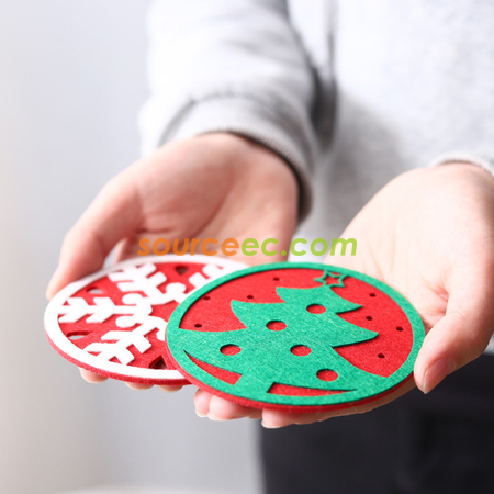 Customization Hollow Round Felt Coaster Promotional Products