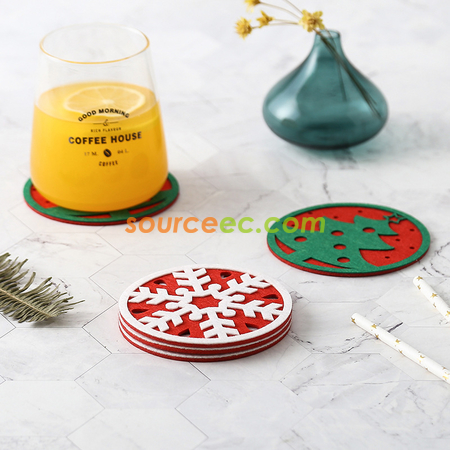 Customization Hollow Round Felt Coaster Promotional Products