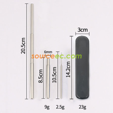 Customization Retractable Stainless Steel Straw Promotional Products