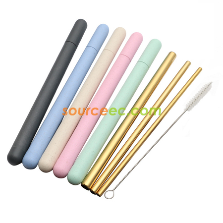 Customization Stainless Steel Straw with Tube Promotional Products