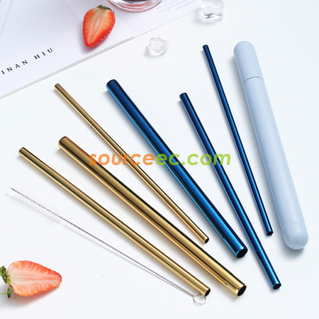 Customization Stainless Steel Straw with Tube Promotional Products