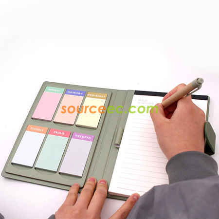 Customization PU Notebook with Sticky Promotional Products
