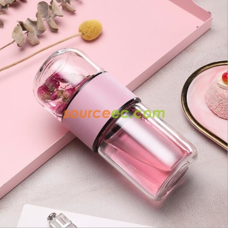 Customization Double Layer Tea Glass Promotional Products