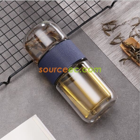 Customization Double Layer Tea Glass Promotional Products