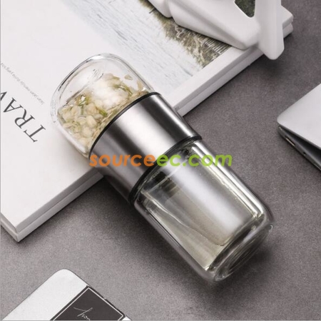 Customization Double Layer Tea Glass Promotional Products