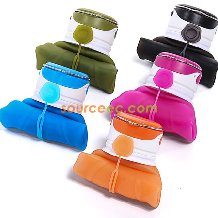 Customization LED Silicone Folding Water Bottle Promotional Products