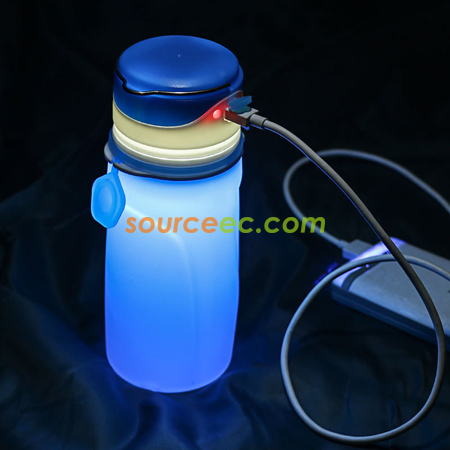 Customization LED Silicone Folding Water Bottle Promotional Products