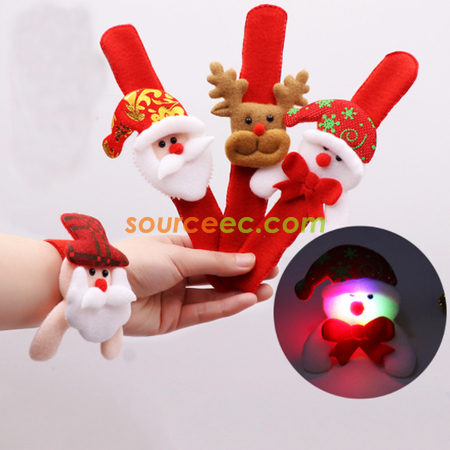 Customization Christmas Wristband With LED Promotional Products