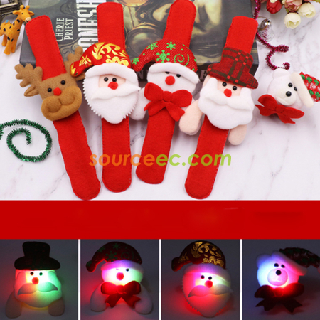 Customization Christmas Wristband With LED Promotional Products