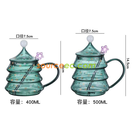 Customization Christmas Tree Glass Promotional Products