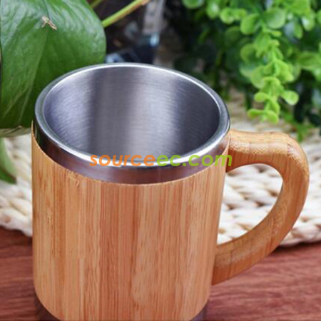 Customization Stainless Steel Bamboo Cup Promotional Products