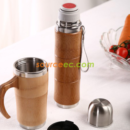 Customization Bamboo Shell Heat Preservation Cup Promotional Products