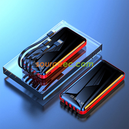 Customization 10000mAh Power Bank with In-Built Type C / Micro / Lightning Promotional Products