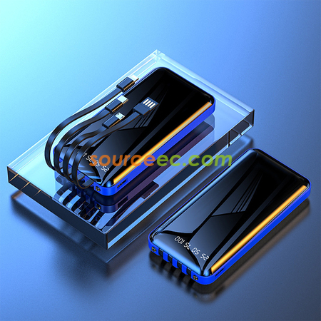 Customization 10000mAh Power Bank with In-Built Type C / Micro / Lightning Promotional Products