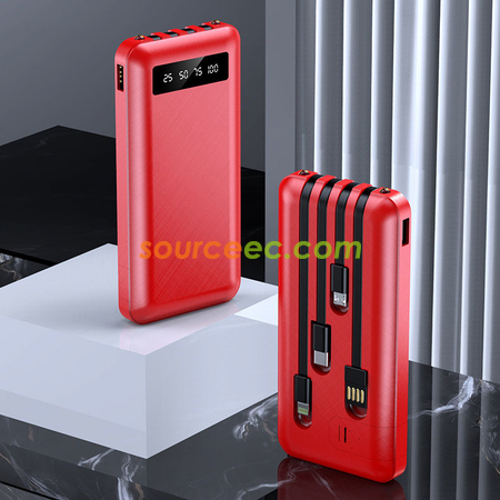 Customization 10000mAh Power Bank with In-Built Type C / Micro / Lightning Promotional Products