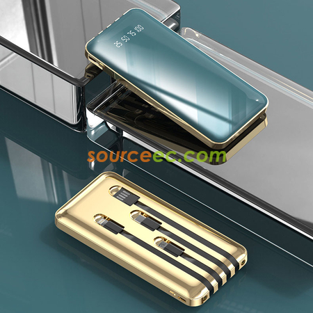 Customization 10000mAh Power Bank with In-Built Type C / Micro / Lightning Promotional Products