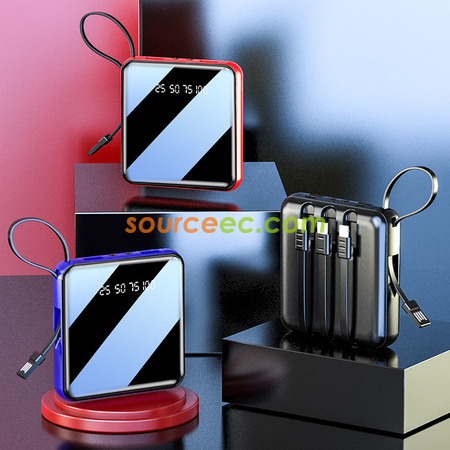 Customization 10000mAh Power Bank with In-Built Type C / Micro / Lightning Promotional Products
