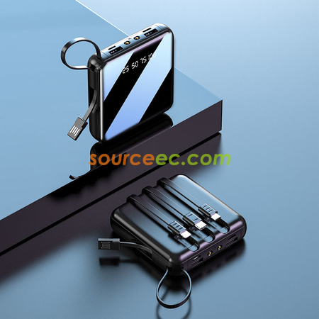 Customization 10000mAh Power Bank with In-Built Type C / Micro / Lightning Promotional Products