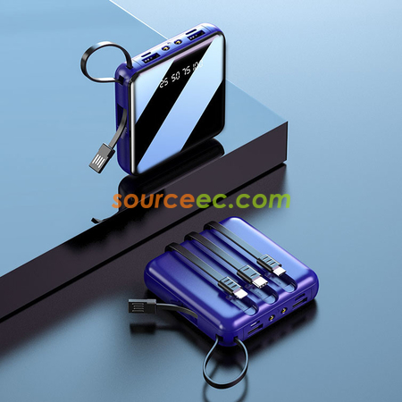 Customization 10000mAh Power Bank with In-Built Type C / Micro / Lightning Promotional Products