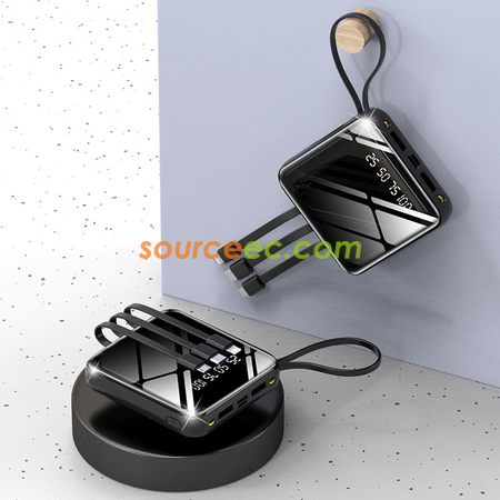 Customization 10000mAh Power Bank with In-Built Type C / Micro / Lightning Promotional Products