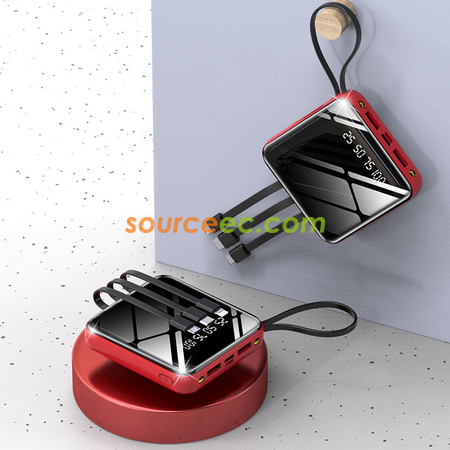Customization 10000mAh Power Bank with In-Built Type C / Micro / Lightning Promotional Products