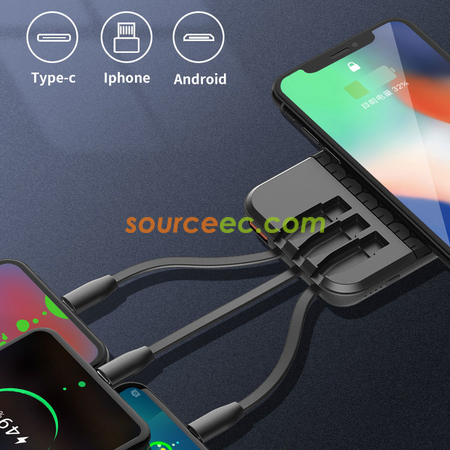 Customization Suction Power Bank with In-Built Type C / Micro Promotional Products