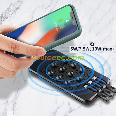 Customization Suction Power Bank with In-Built Type C / Micro Promotional Products
