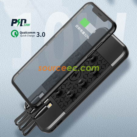 Customization Suction Power Bank with In-Built Type C / Micro Promotional Products