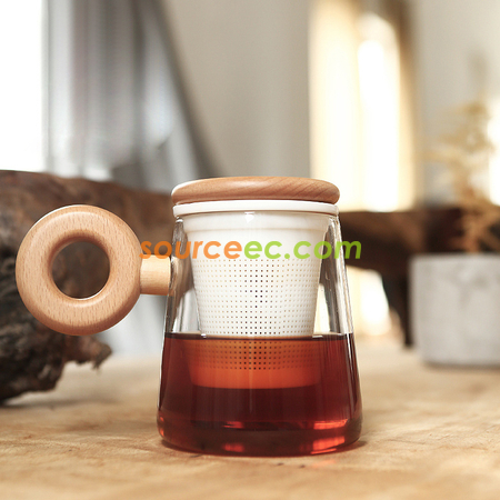 Customization Glass Cup With Infuser Promotional Products