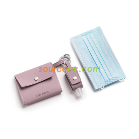 Customization PU Storage Bag For Hand Sanitizer And Mask Promotional Products