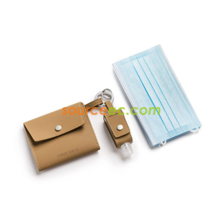 Customization PU Storage Bag For Hand Sanitizer And Mask Promotional Products