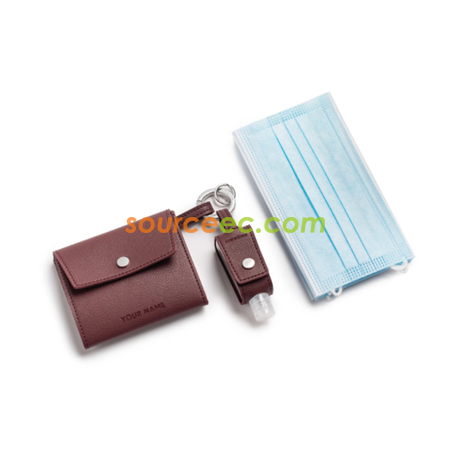 Customization PU Storage Bag For Hand Sanitizer And Mask Promotional Products