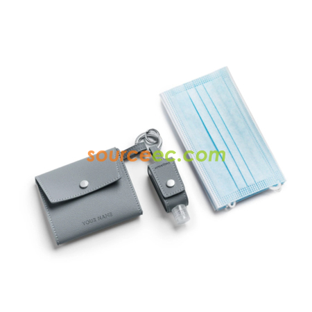 Customization PU Storage Bag For Hand Sanitizer And Mask Promotional Products
